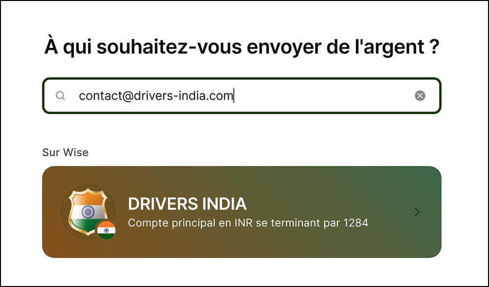 Choisir Drivers-India
